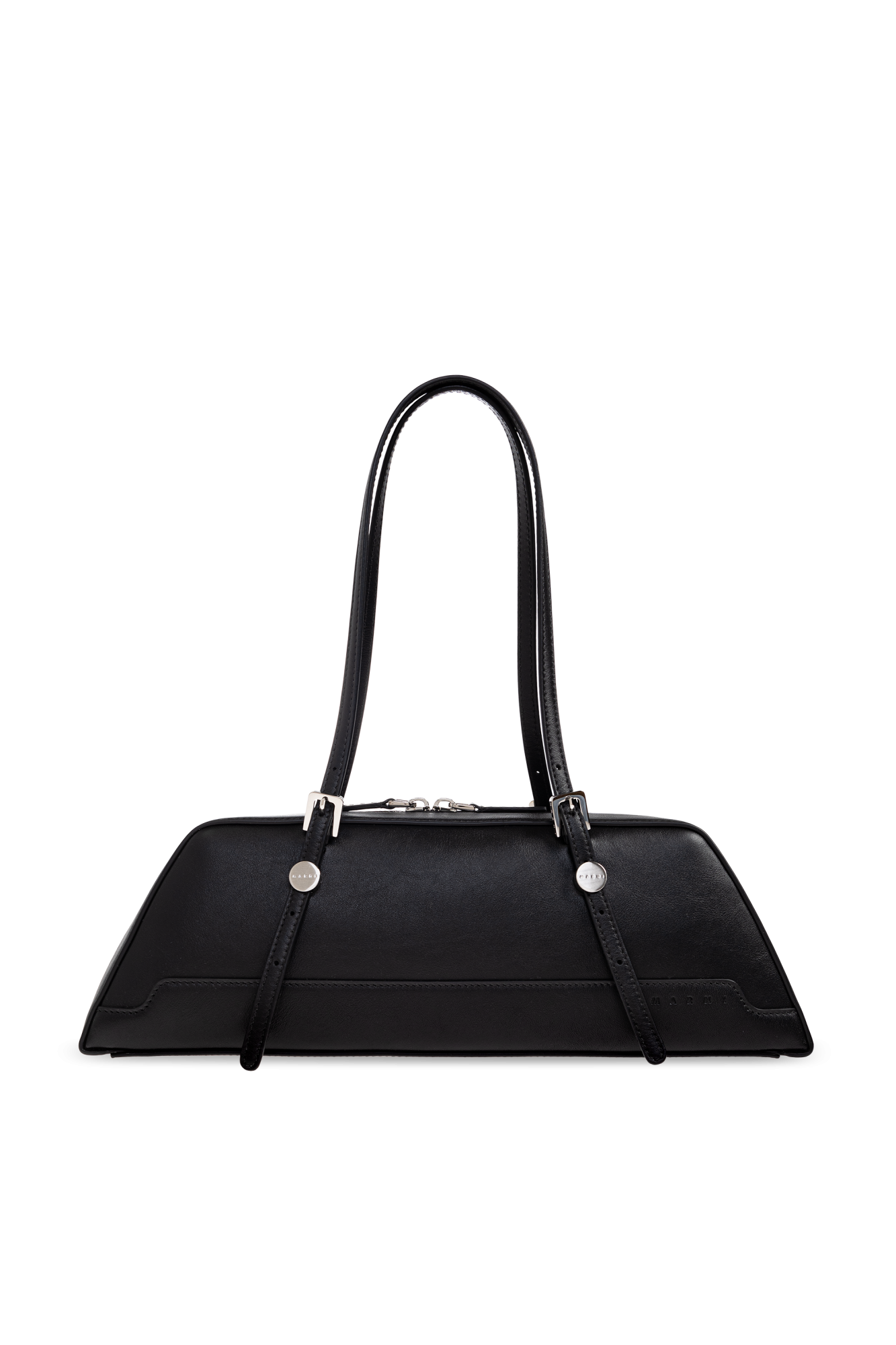 バッグ MARNI 09SS KimGordon CANVAS SHOULDER BAG Brown leather Trunkaroo medium shoulder bag | Marni